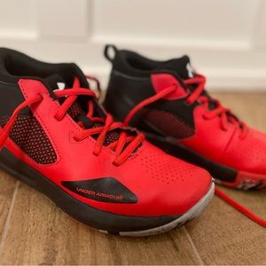 Boys Red Under Armour Shoes